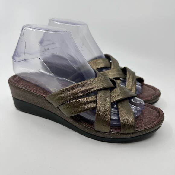 Catwalk Women Fashion Sandals Wedge Strappy Heels WMN US8 EU38 Brown Block - Picture 2 of 7